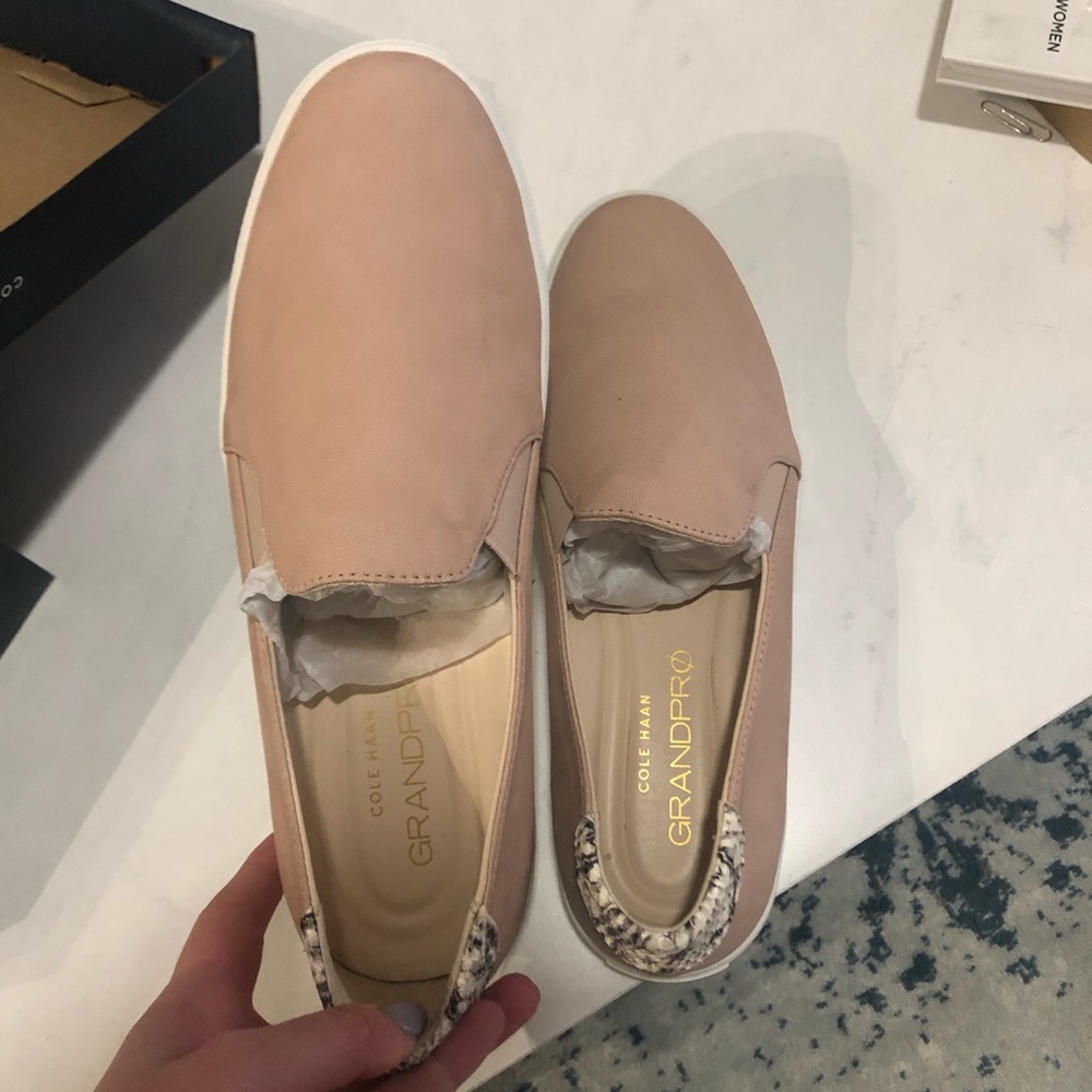 Cole Haan Pink GrandPro Spectaor Slip Ons